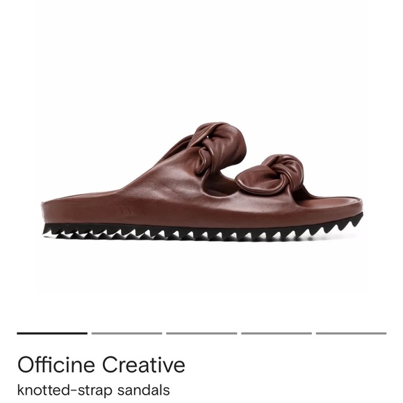 Officine Creative Brown Knotted-Strap Sandals Size 37 - Picture 2 of 7